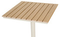 Cafébord Dover 58 x 58 cm alu/nonwood lys teak - Sunlife